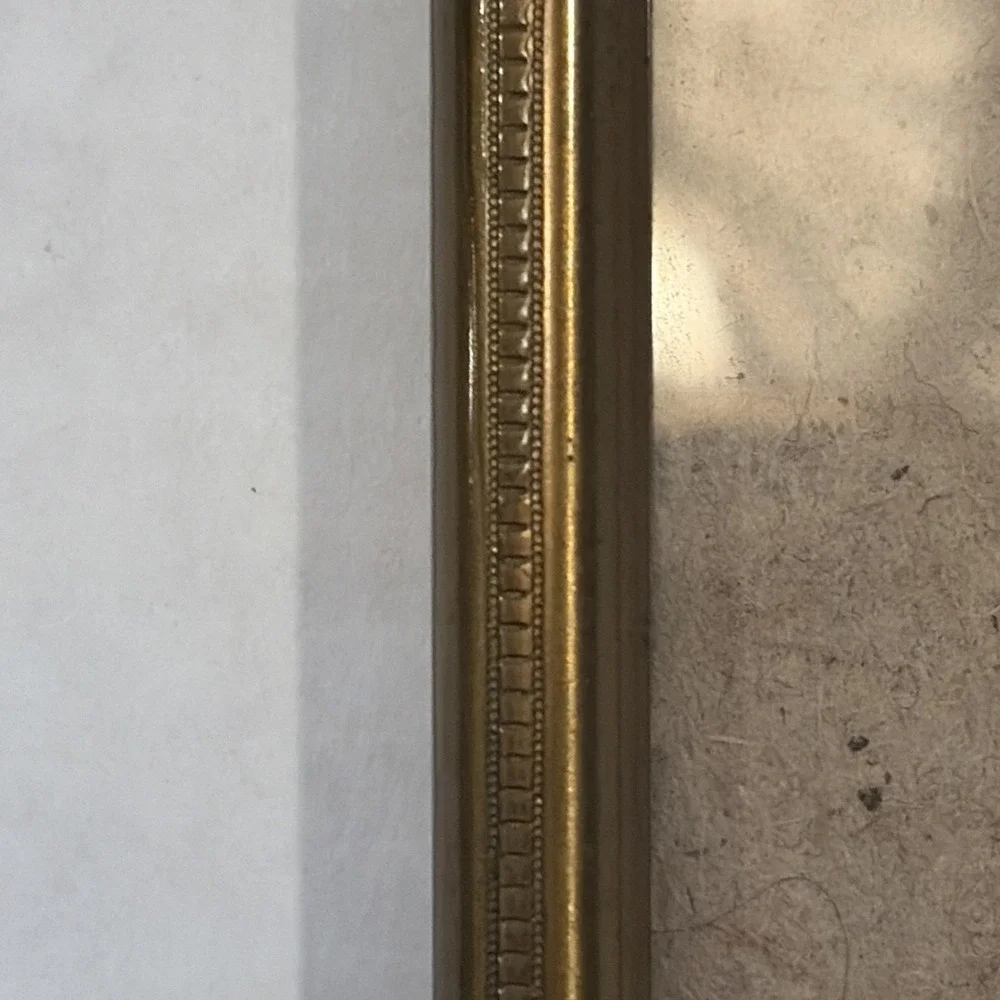 Vintage Gold Tone Bifold Hinged Double Picture Frame Art Deco 8x10